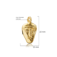 Masque mythologique turc en gros pendentif en argent bijoux de charme en argent sterling 925 bijoux fins faits à la main