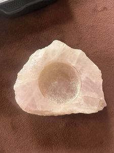 ภาชนะใส่เทียนหรูหราทำจากโรสควอตซ์และที่ใส่น้ำชาที่ทำจากอัญมณีเหมาะสำหรับตกแต่งบ้าน - Product Image 2