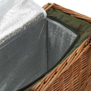 Red <b>Hamper</b> Green Tweed Rectangular <b>Wicker</b> Cooler Box <b>Basket</b> - Product Image 5