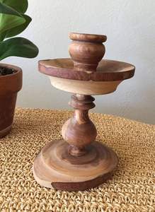 เชิงเทียนไม้ตกแต่งคริสต์มาสชามภาชนะไม้เปล่าสำหรับใส่เทียนทำจากไม้ไม่เหมือนใคร - Product Image 3