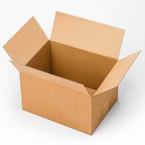 Caja Mediana de Cartón Kraft de 305x228x183 mm con Solapas Resistentes para Embalaje de Envíos y Regalos, Resistentes a los Rayos UV, Color Kraft - Product Image 1