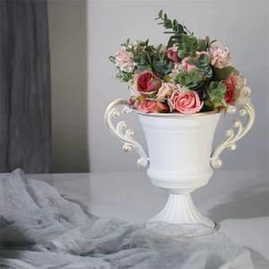 <b>Vintage</b> Inspired Gold Finish Metal Decorative <b>Vase</b> With Handles For Living Room Console And Interior Accent From India - Product Image 5