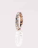 Bague Éternité Tendance en Or Massif 14K pour Femme, Diamant de Laboratoire Couleur D Coupe VVS, Certifié IGI, Prix de Gros, pour Fiançailles et Mariage