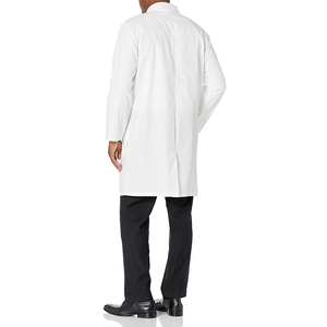 Blouse de laboratoire en coton blanc de qualité supérieure avec tissu respirant à manches longues et poches utilitaires pour les cliniques hospitalières et les laboratoires - Product Image 2