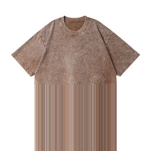 Qualité supérieure et bon prix t-shirt noir poids lourd surdimensionné lavé à l'acide pour le sport des hommes - Product Image 5