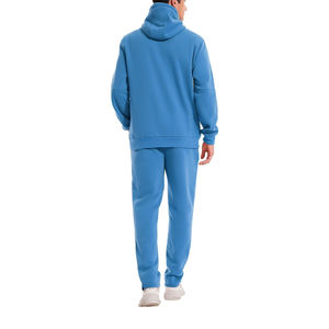 Conjunto de chándal de sudadera y joggers de gran venta, conjuntos de chándal lisos en blanco con cierre de cremallera y capucha personalizados a la mejor venta - Product Image 2