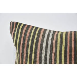 Multicolor Kilim Wool Rug 12x24 Inch Subtle Striped Vintage Pattern Woven Decorative Rug - Product Image 2