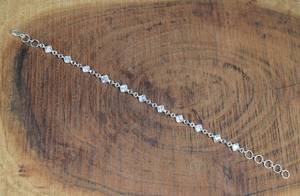 White Topaz Sterling <b>Silver</b> Adjustable Bracelet Handmade Gemstone Jewelry April Birthstone Gift For <b>Women</b> - Product Image 4
