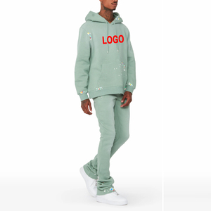 2025 Hip Hop de alta calidad de peso pesado 100 algodón nuevo diseño Flare chándal Conjunto personalizado Flare chándal para hombres - Product Image 1