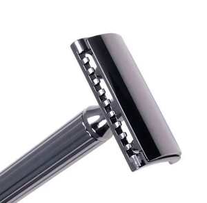 Rasoir de sécurité ANAAIF robuste pour homme à 3 lames en acier inoxydable, réutilisable, écologique, 2-en-1, traditionnel, lame noire tranchante pour cheveux - Product Image 1