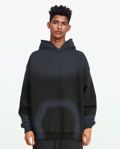 Haute qualité personnalisé lourd 400G lavé dégradé à capuche hommes automne et hiver sweats à capuche mode Couple manteau ample - Product Image 2