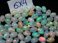 GEMFORTE INC Opale d'Éthiopie 100% Naturelle, Opale Multicolore à Facettes Lisses, Opale Verte, Pierres Précieuses, Matériel Cristallin GEMFORTE INC