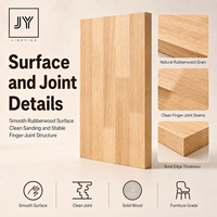 Planche en bois de caoutchouc à joint en dentelle sur mesure pour comptoirs, marches d'escalier, étagères et menuiserie intérieure