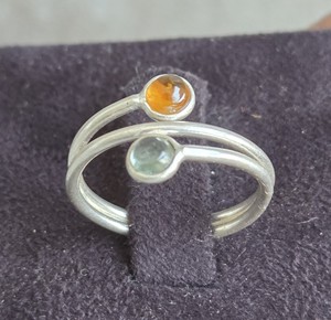 Lunette fabriquée à la main réglage ambre pierre précieuse à la mode mariage ethnique bague réglable parfait anniversaire fiançailles cadeau femmes - Product Image 5