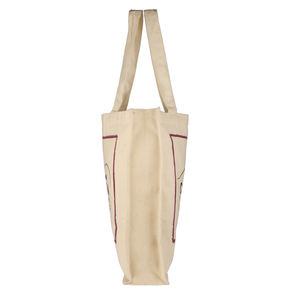 Bolso de compras de algodón orgánico Natural con estampado personalizado, bolsa de compras digital de moda con estampado completo, venta al por mayor, colorido - Product Image 6