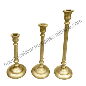 Excellent Metal Wedding Candleholders Aluminum Casting Crystal <b>Pillar</b> Shape Brass Plating Customized for Home Use Christmas - Product Image 2