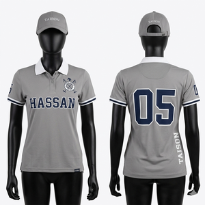 เสื้อโปโลทีมหญิง พรีเมียม โพลีเอสเตอร์ อินเตอร์ล็อค สีชมพูไล่เฉด ดีไซน์แผงสีไล่ระดับ พิมพ์ลายแบบซับลิเมชั่น สกรีนโลโก้ ชื่อ และหมายเลขตามสั่ง - Product Image 3