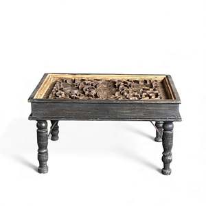 Mesa de Salón de Madera Divine Aura, Muebles de Estilo Rústico Hechos a Mano con Características de Almacenamiento Duraderas para Uso Doméstico - Product Image 5