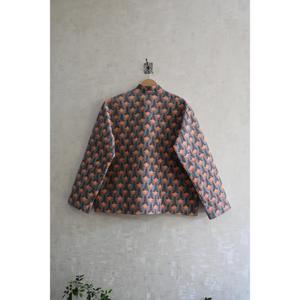 Chaqueta Acolchada de Algodón con Estampado de Bloques, Manga Larga, Hecha a Mano, Estilo Étnico para Mujer y Hombre, Abrigo de Invierno Cálido y Elegante - Product Image 4