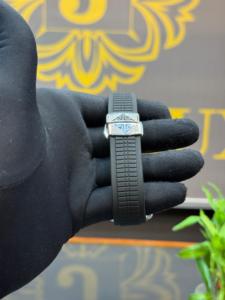 Montre chronographe de luxe de qualité export, sertie de diamants, bracelet en caoutchouc noir, mouvement, mode masculine, disponible au meilleur prix - Product Image 4