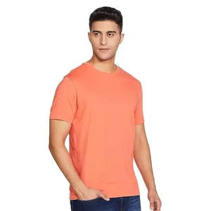 T-shirt Logo kustom pakaian jalan pria kaus layanan OEM blok warna dapat dicuci dengan mesin kaos pria