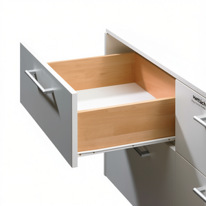Hettich Roller Guide FR 402 Stop <b>Control</b> Steel White Nominal Length 350mm 25kg Capacity Drawer Length 350mm Shelf <b>Grip</b> Liners - Product Image 3