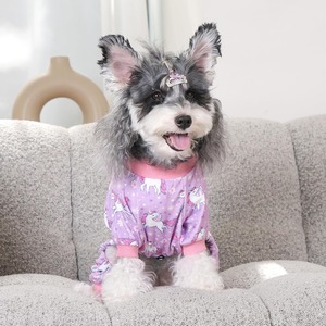 Venta al por mayor pijamas para mascotas ropa de perro de lana de dibujos animados lindos, mono cálido de invierno para cachorros para perros pequeños ropa de dormir traje de perro de vacaciones - Product Image 4