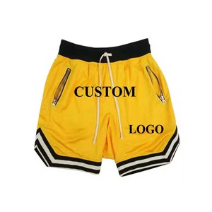 2025, venta al por mayor, alta calidad, 100%, logotipo de poliéster, malla corta, diseño para adultos, bordado, pantalones cortos de malla personalizados - Product Image 2