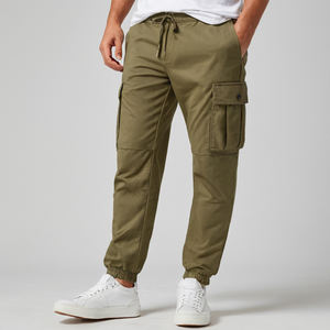 กางเกงคาร์โก้ผู้ชายผ้าทวิลเข้ารูปทันสมัยดีไซน์ทันสมัยใส่สบายน้ำหนักเบาและใช้งานได้หลากหลายสำหรับเครื่องแต่งกายในชีวิตประจำวัน - Product Image 3