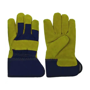 Guantes de trabajo de cuero dividido de piel de vaca para hombre más vendidos, protección de manos de seguridad anticorte personalizada, uso diario - Product Image 4