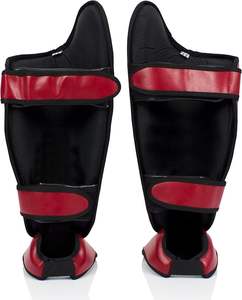 Espinilleras de Piel Sintética para Muay Thai, Espinilleras de Kick Boxing para Adultos con Logotipo Personalizado, Equipo de Protección para Entrenamiento - Product Image 3