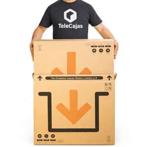 Modelo A+B, Cajas Cuadradas Grandes de 130x13x81 cm, Telescópicas y Robustas, para Televisores de hasta 55 Pulgadas, para Electrónica - Product Image 4