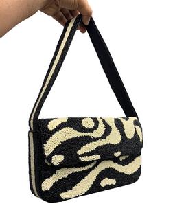 Sac à bandoulière bohème perlé avec motif cœur brodé, homard, soleil et poisson, design multicolore à sangle unique - Product Image 4