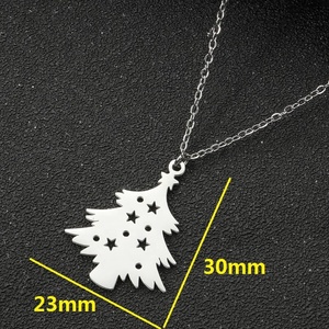 <span class=keywords><strong>Dina</strong></span> Stock venta al por mayor 18K oro joyería de acero inoxidable árbol de Navidad estrellas gargantilla colgante collares para regalo de vacaciones de Navidad - Product Image 6