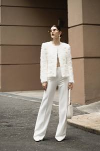 Pantalones elegantes de alta moda para mujer Lora, estilo minimalista, pierna recta, servicio ODM para verano e invierno, decoración con logotipo, talla XS - Product Image 5