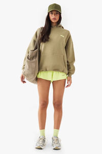 Venta al por mayor personalizado caqui hombro de la gota de las mujeres de gran tamaño impreso con capucha antiarrugas y transpirable sudaderas con capucha de las mujeres Zip Up Hoodie - Product Image 3