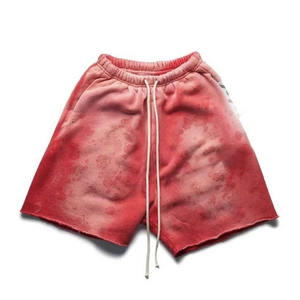 High Quality Acid Wash Shorts Sun Fade Street Wear Dtg Print Vintage <b>Paint</b> Baggy French Terry Acid Washed Men's Shorts - Product Image 5