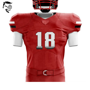 Top Trending Ropa deportiva de fútbol americano Tela de poliéster transpirable con estampado de sublimación Conjuntos de uniformes de manga corta - Product Image 2