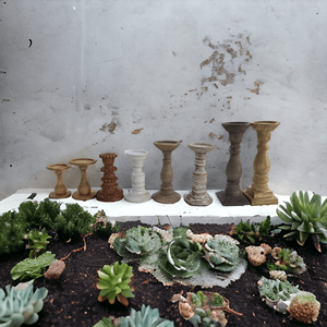 Soporte de vela de pilar de madera de mango de alta calidad al por mayor para decoración del hogar marrón natural oscuro para decoraciones navideñas boda - Product Image 1