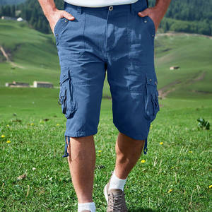 Pantalones cortos Cargo de gimnasio para hombre de alta calidad de talla grande verano cómodo transpirable patrón sólido logotipo personalizado OEM - Product Image 2