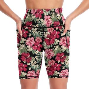 Pantalones cortos deportivos de Yoga por sublimación 2025 hechos en poliéster para mujer, pantalones cortos de compresión térmica estampados, ajustados sin costuras a la venta - Product Image 1