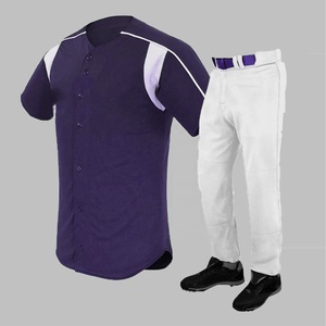 Top Seller Custom Design V Neck Sportswear Baseball Jersey & <b>Pants</b> Sets Good Quality Bulk Quantity for Softball Multi Color - Product Image 4