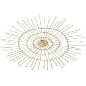 Affichage intérieur en métal de décor d'art de mur de fer forgé d'or pour la décoration d'intérieur élégante de salon - Product Image 2