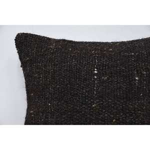 Black Wool Kantha <b>Patchwork</b> Pillow 14x14 Inch Rustic Square Throw Pillow Vintage Embroidered Print Portable for <b>Bedding</b> Floor - Product Image 2