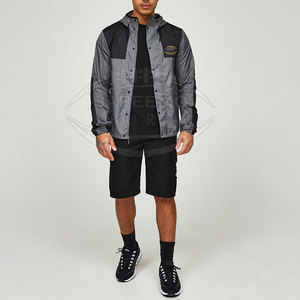 Chaqueta Cortavientos para Hombre, Cuello Alto, con Capucha, Resistente al Viento, Transpirable, Ultraligera, para Correr, Senderismo y Actividades al Aire Libre - Product Image 2