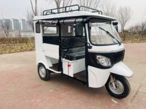 Tricycle <span class=keywords><strong>Électrique</strong></span> Passager 3000W 60V/72V Moteur Carrosserie Ouverte Rickshaw Tuk-tuk Adulte Charge Utile 800KG 5 Passagers Certifié CEE 10KW - Product Image 3