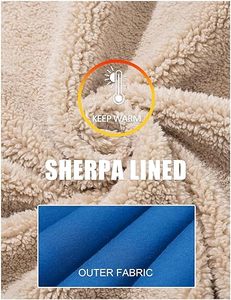 <b>Men's</b> Heavy <b>Hoodie</b> <b>Sherpa</b> Fleece Lined Pullover Thick <b>Men's</b> <b>Sherpa</b>-Lined <b>Hoodie</b> 2024 Winter Long Sleeve Solid Fleece <b>Hoodie</b> - Product Image 2