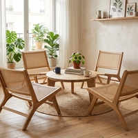 Table basse en teck massif, meubles de salon haut de gamme, design moderne rustique, écologique, durable