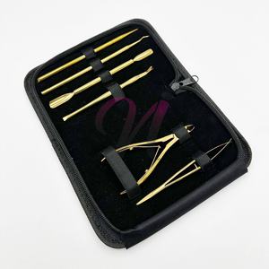 Herramientas profesionales para uñas, empujador de cutículas chapado en oro rosa, Kit de manicura y pedicura de acero inoxidable sostenible, caja con logotipo personalizado - Product Image 3