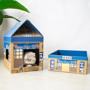 บ้านกระดาษแข็งแมวกันรอยขีดข่วนทนทานเป็นมิตรกับสัตว์เลี้ยงและเหมาะสำหรับแมวที่รักการขีดข่วน - Product Image 4